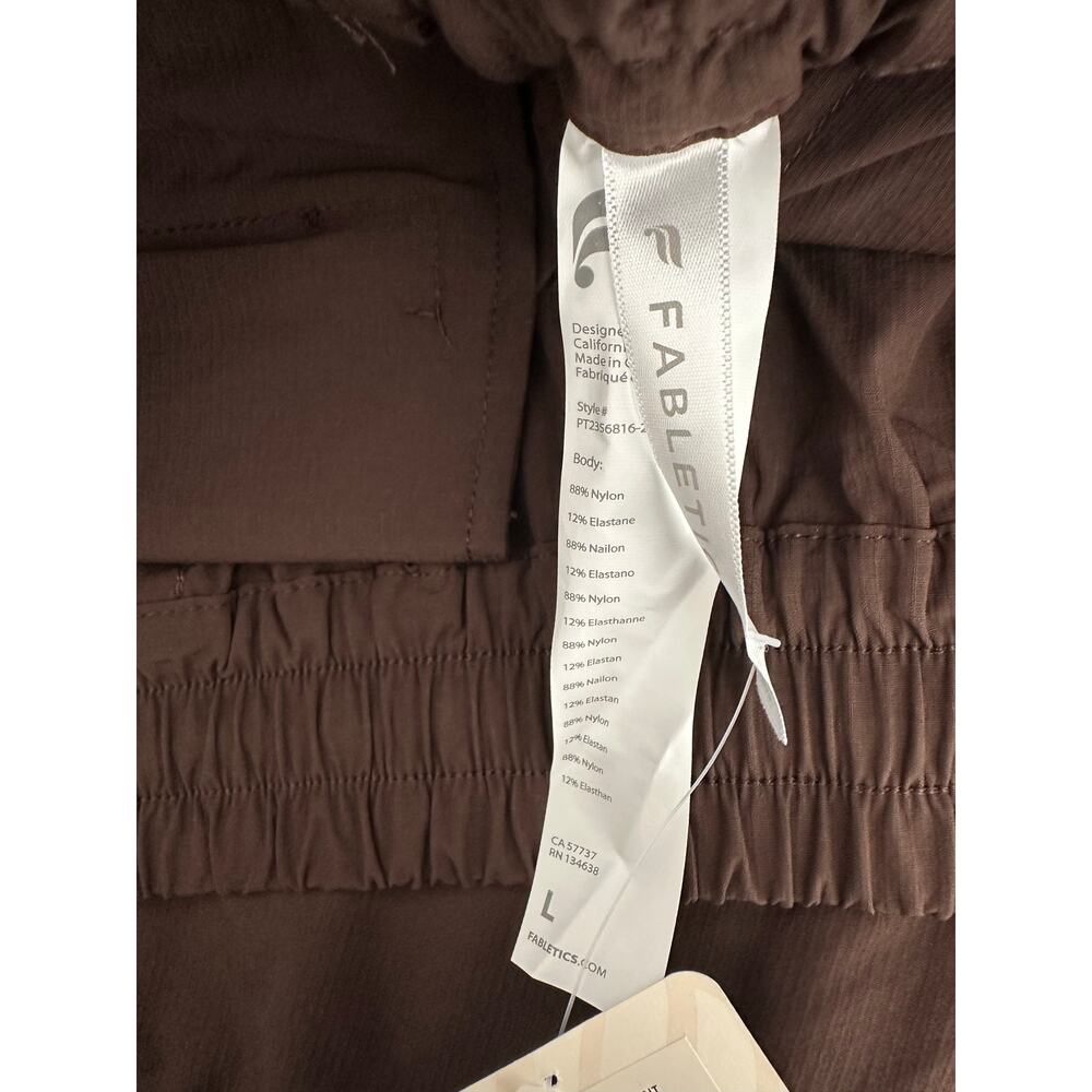 Fabletics The Heights Cargo Pant Cacao Brown L New - Picture 3 of 10